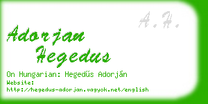 adorjan hegedus business card